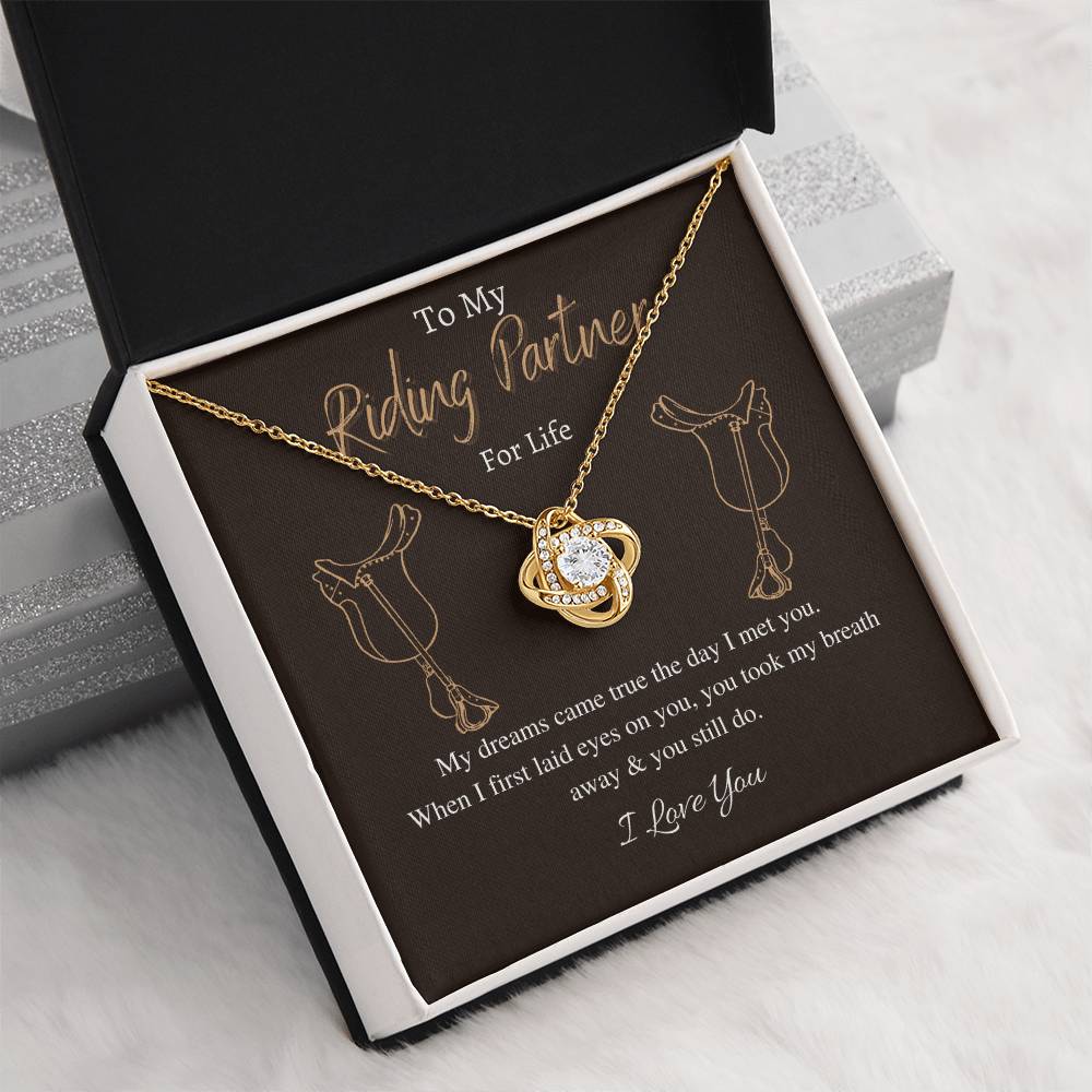 "I Still Do" Love Knot Necklace (Riding Partner Western Edition) -  To My Riding Partner For Life
