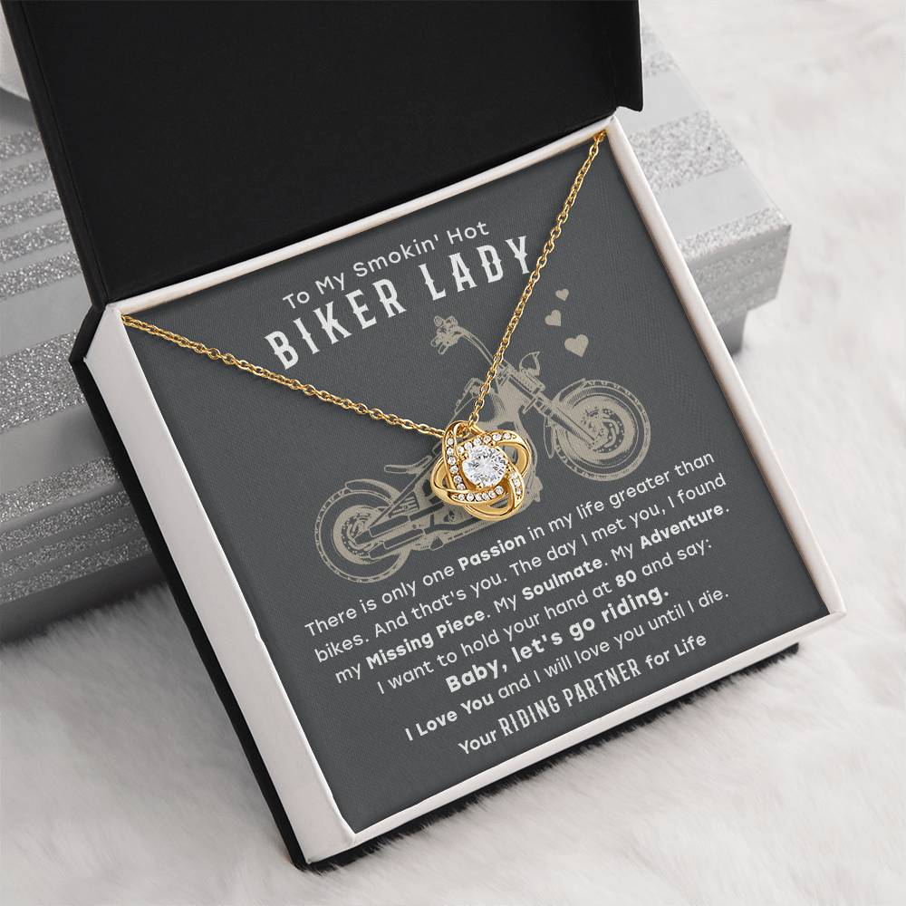(Almost Gone - Limited Stock) to My Smokin' Hot Biker Lady - From Riding Partner for Life - Necklace