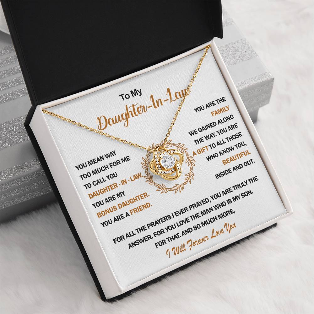 To My Daughter-in-Law | Love Knot Necklace💓