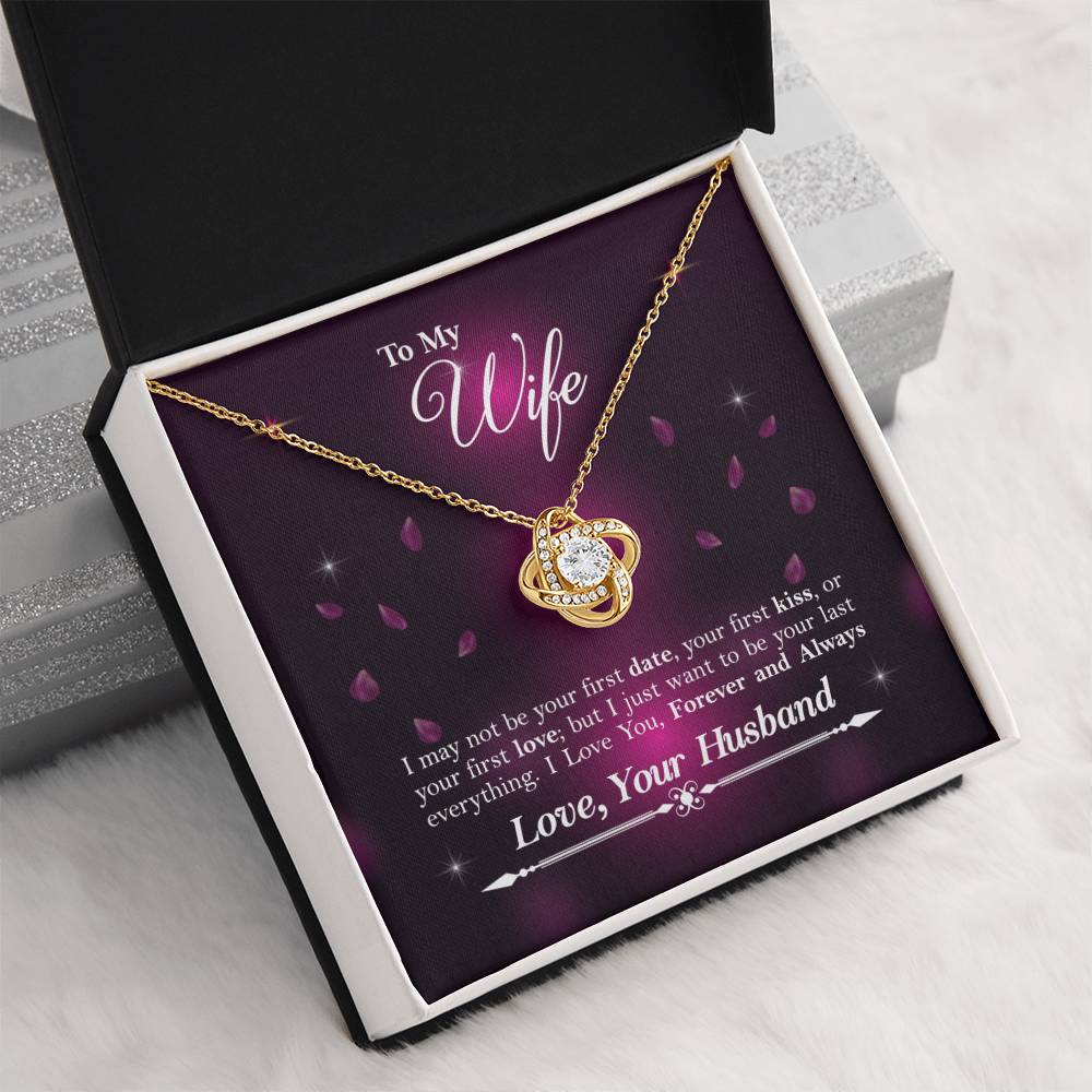 Anniversary Gift For Wife, Wife Necklace From Husband, Wife Love Knot Necklace, Great gift for Anniversary, Birthday, Valentines Day, Christmas or any Occasion