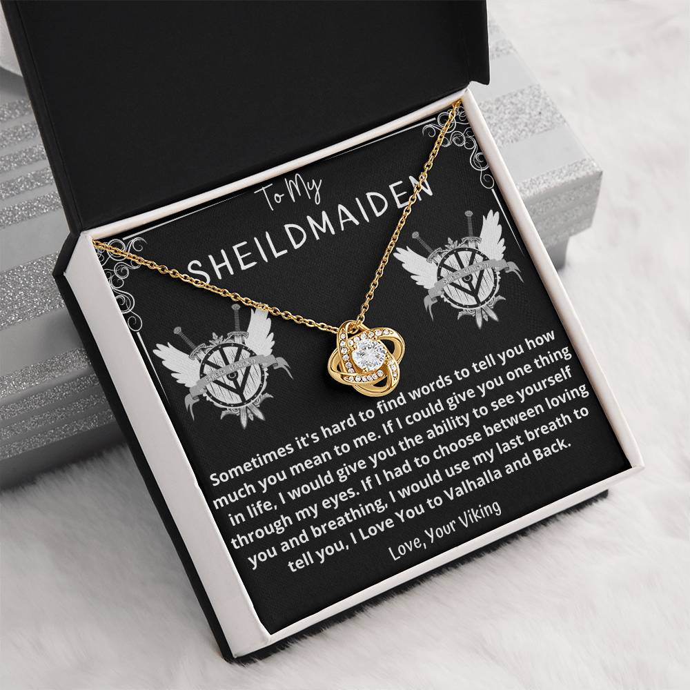 Shield Maiden Black Love Knot – Forever in my heart on the Birthday