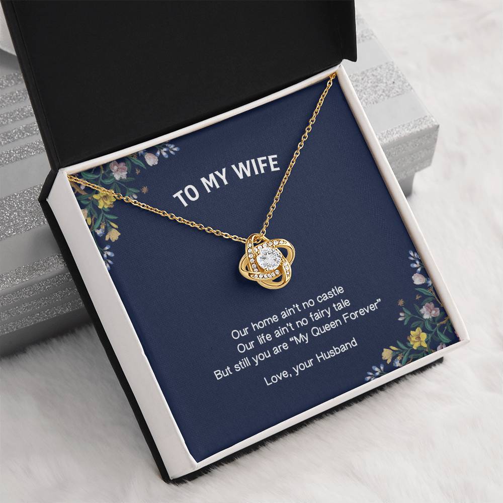 "My Wife" - Love Knot Necklace- To My Beautiful Wife – On Valentine’s Day
