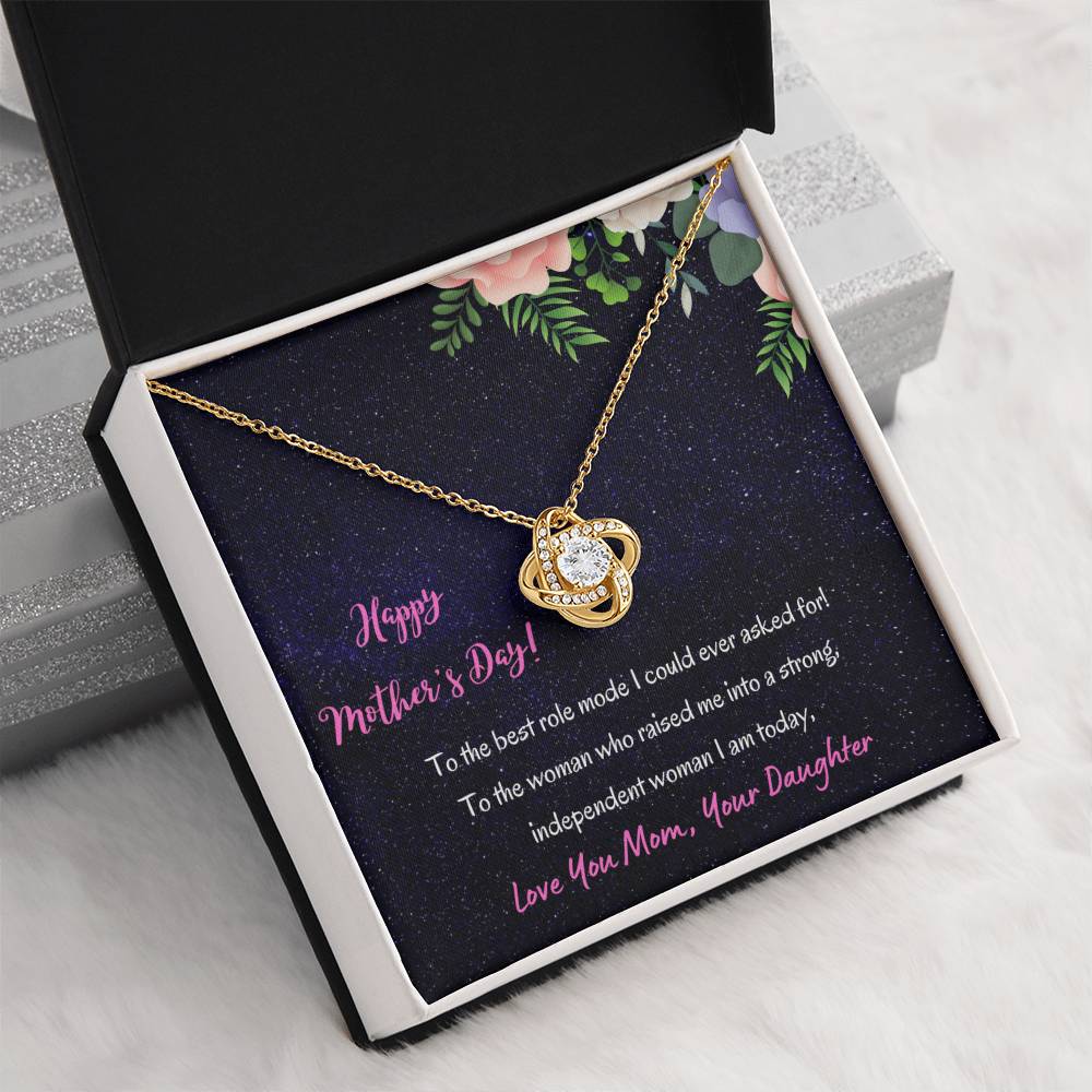"You're My Role Model" - Love Knot - Necklace - To My Angel Mom - Happy Mother's Day