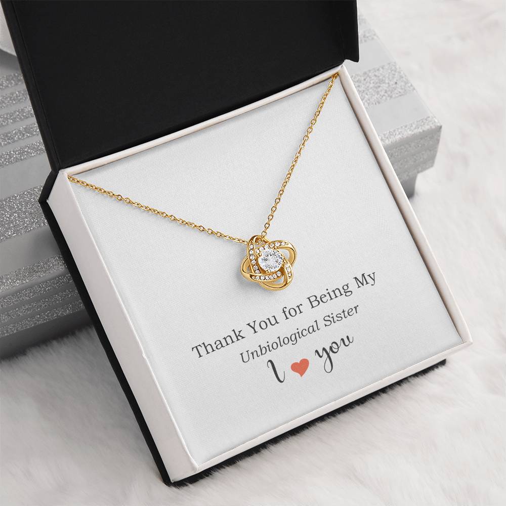 Thank You for Being My Unbiological Sister Jewelry Friendship Gift
