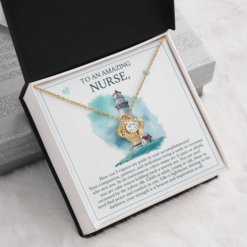 To an amazing Nurse love knot necklace