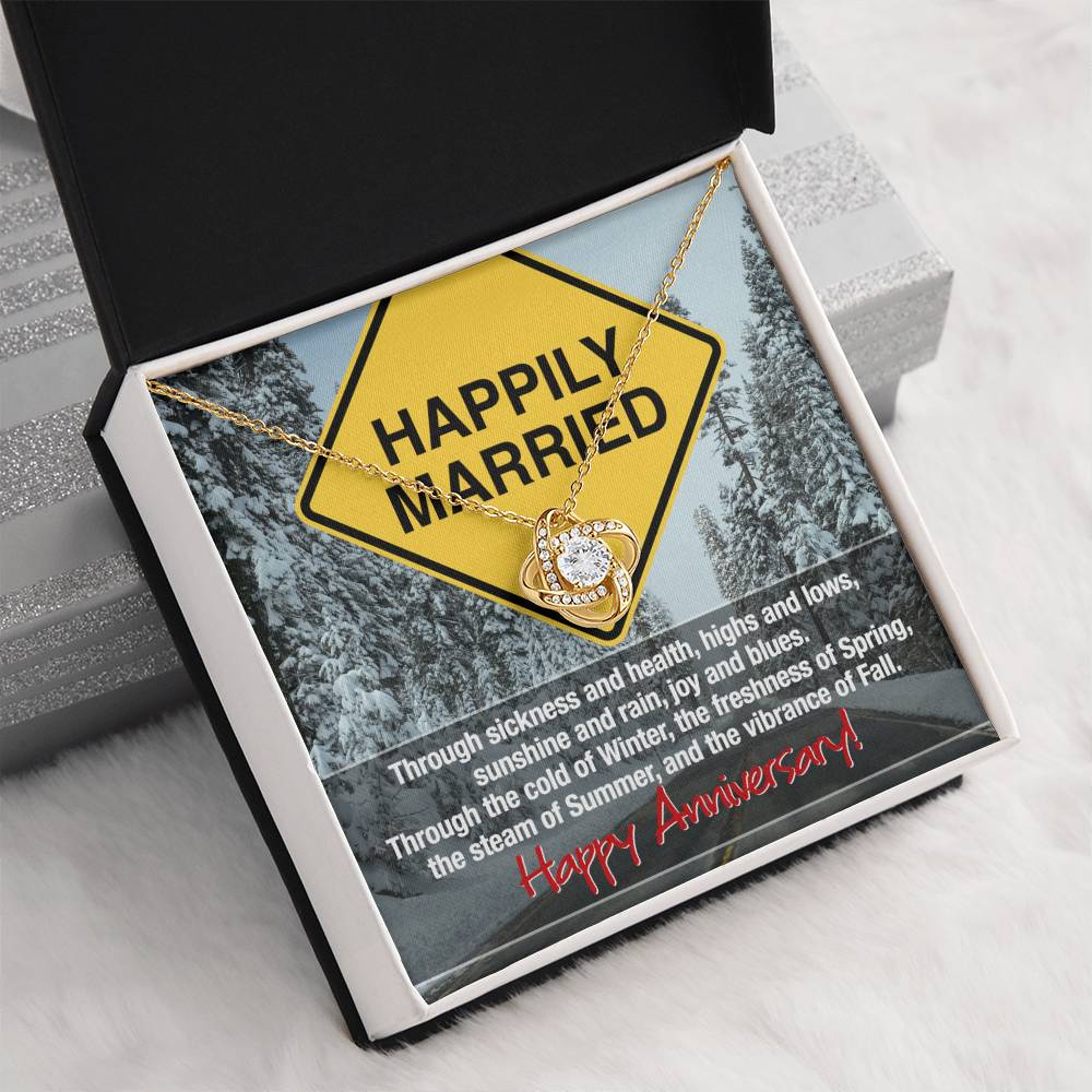 Happily Married Anniversary Necklace