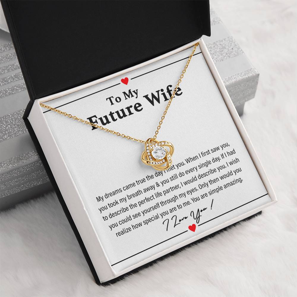 To My Future Wife Necklace Message Card, Jewelry Wife KN08