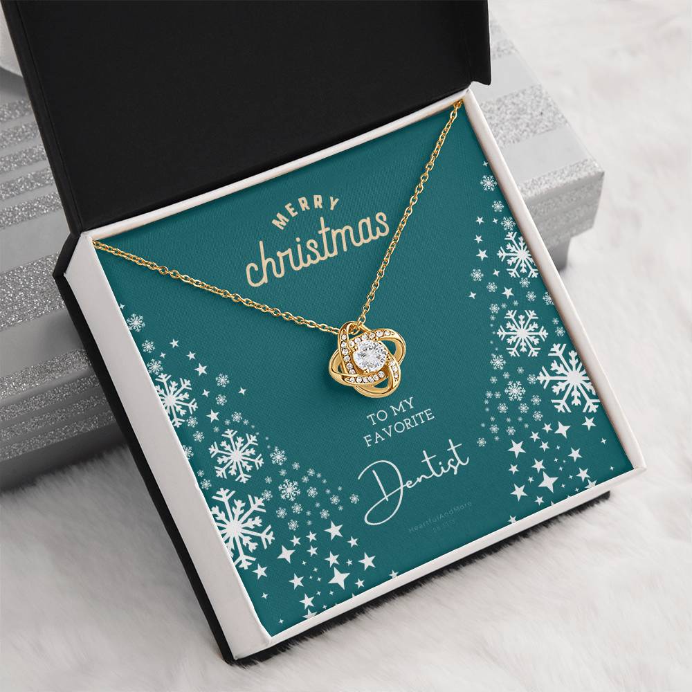 Christmas Gift for Dentist, Necklace Gift for Woman Dentist, To My Favorite Dentist, Merry Christmas, X-Mas Jewelry Gift for Dentist