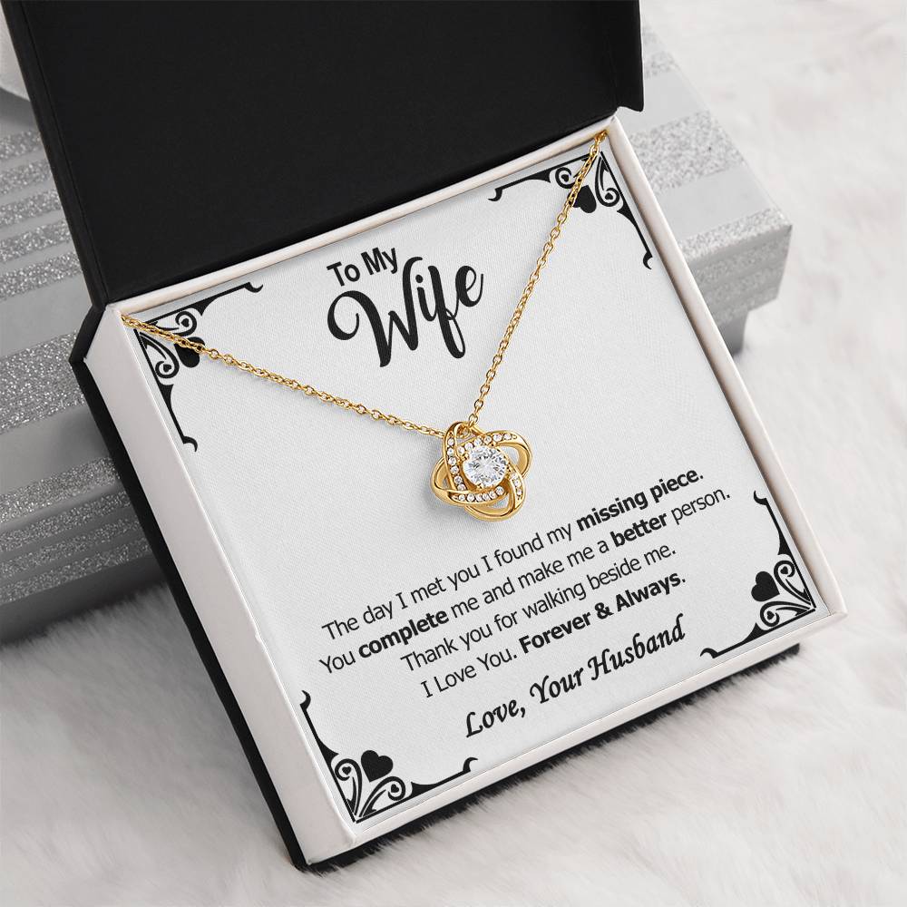 (Almost Gone!) to My Wife - Necklace - My Missing Piece