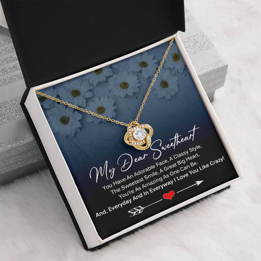 My Dear SweetHeart Necklace - I Love You Like Crazy