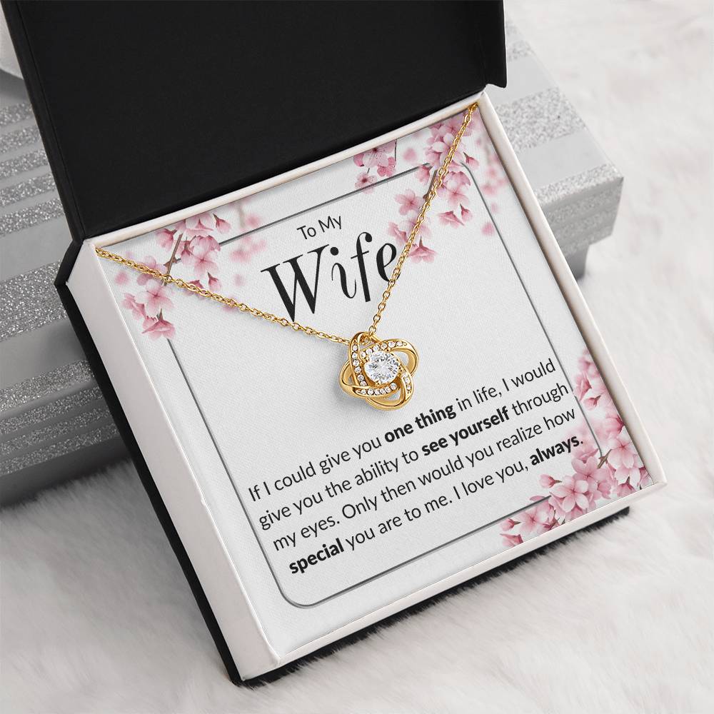 "One Thing" | Love Knot Necklace | to Wife