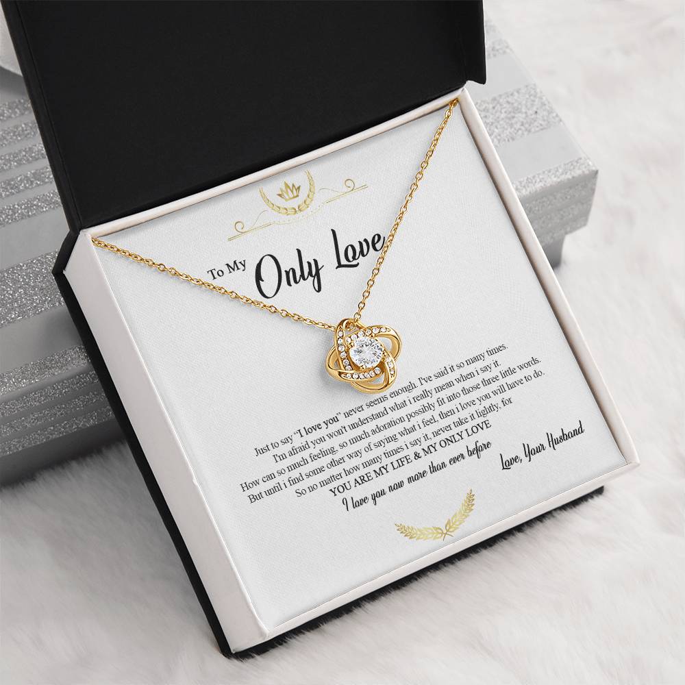 "Only Love" Necklace Gift - To My Beautiful Wife – On Valentine’s Day