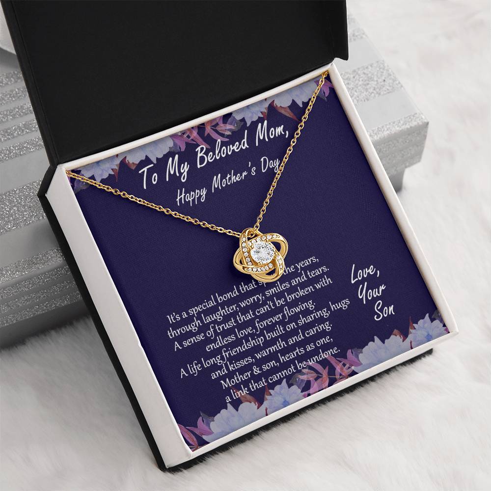 "Special Bond" - Son to Mom Mother's Day Necklace -  To My Beloved Mom - Happy Mother's Day