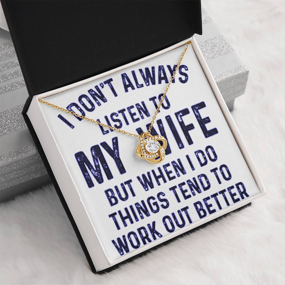 Funny Hubby are You in the Dog House  - Funny Listen to Your Wife Husband to Wife Gift Necklace Im Sorry Present