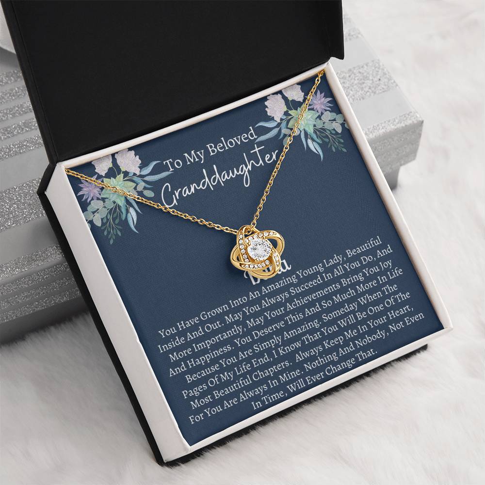 Necklace to Beloved Granddaughter– Wishing you joy, success, and endless love - Birthday