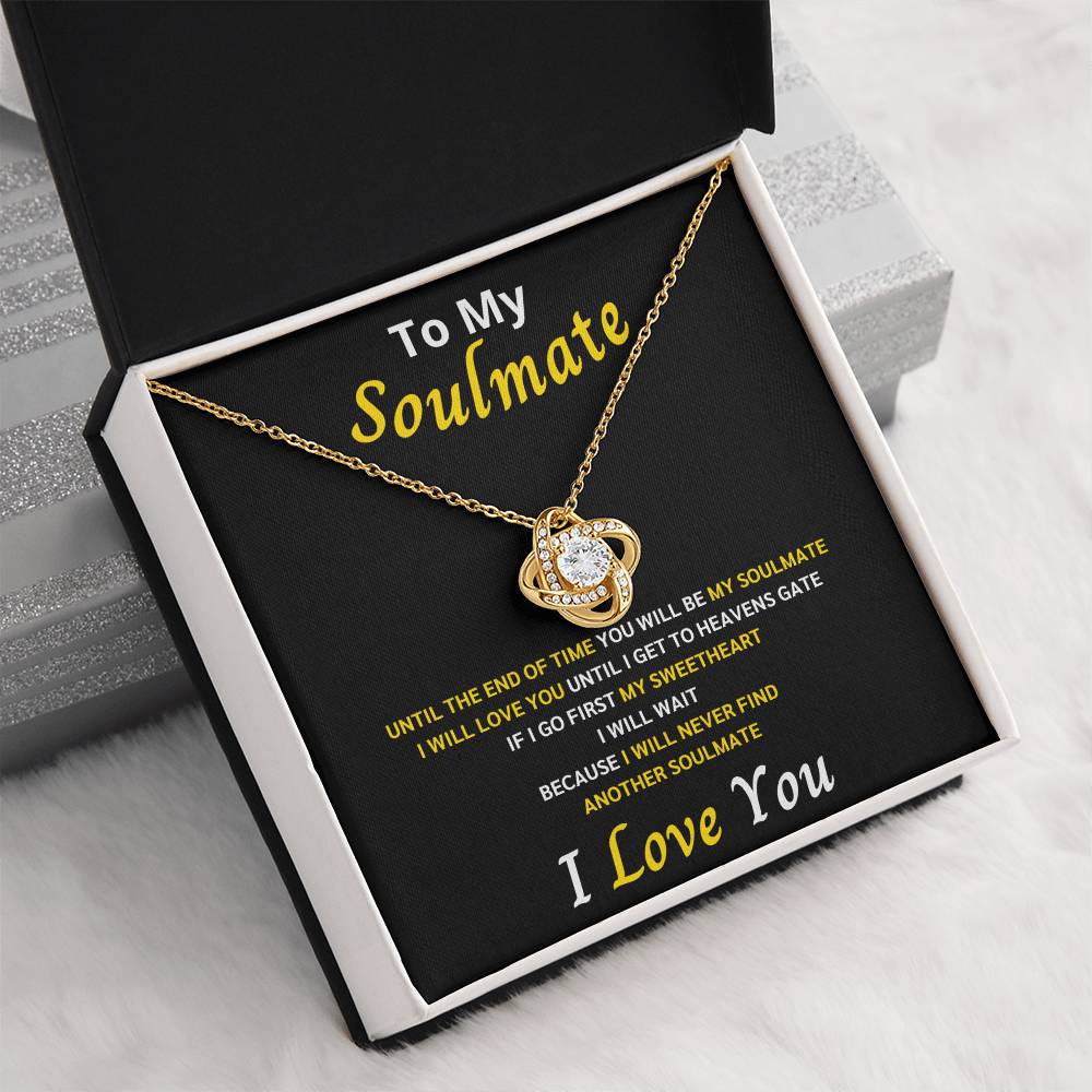 To My Soulmate Love Knot Gift Set 2 – I will love you until the end of time - Anniversary Gift