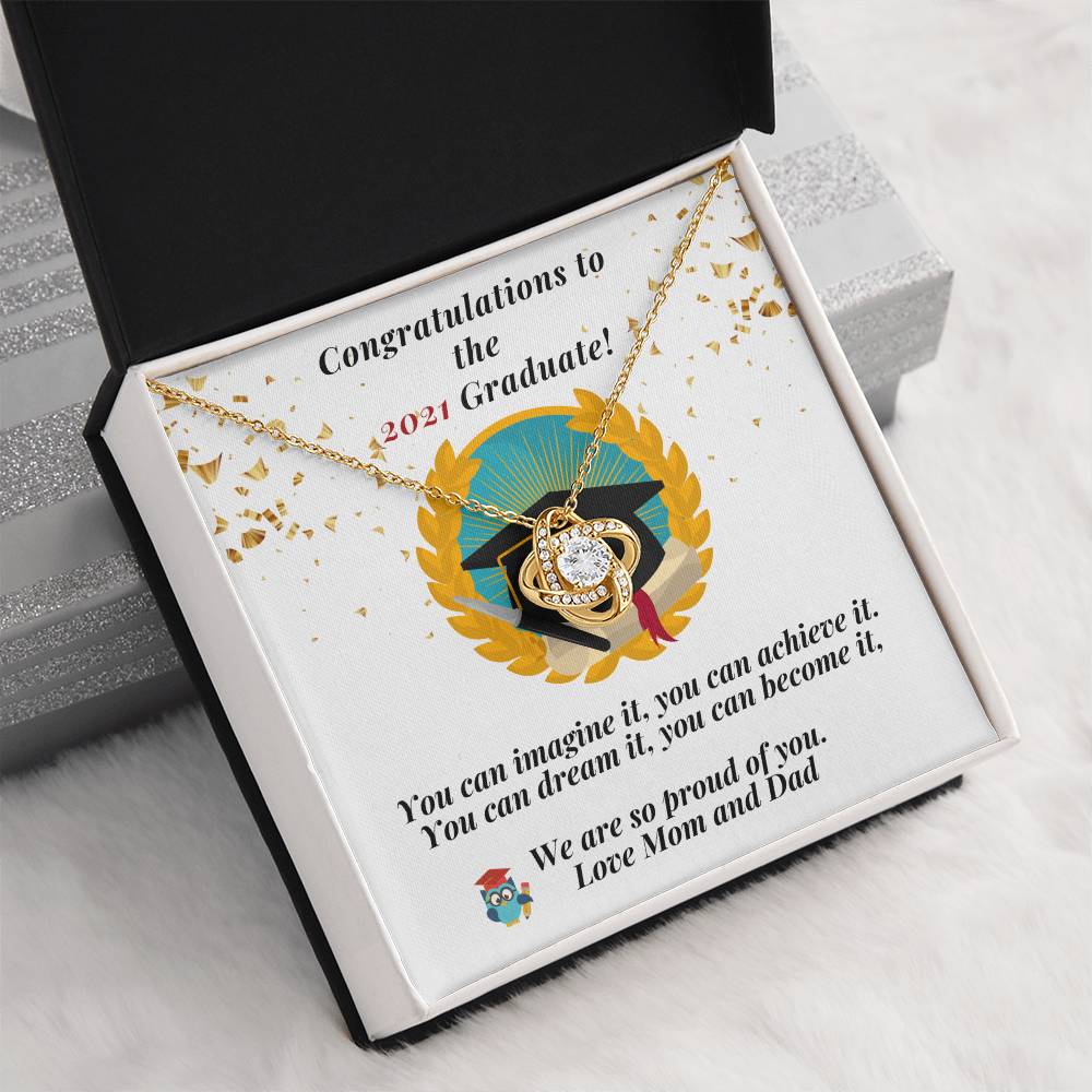 " a Graduation Gift- Love Knot Necklace"-"You Can Imagine It"  - A Gift For Graduation Ceremony