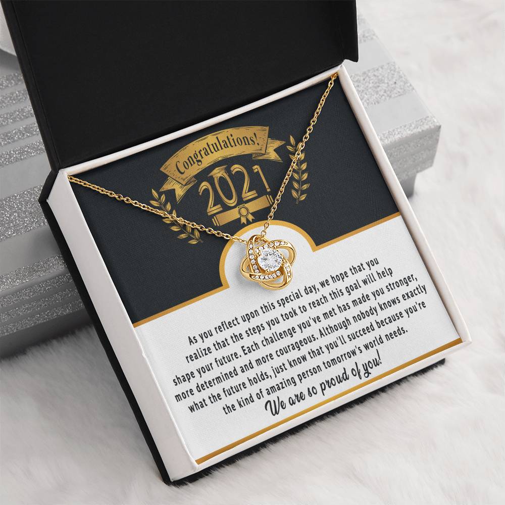 (Almost Gone ) We Are So Proud of You! - Necklace -  The Future Is Yours, Happy Graduation