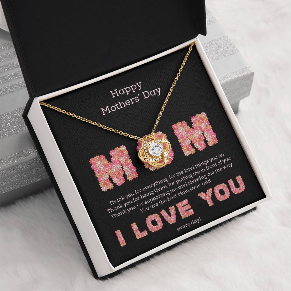 "Pink Daisies" Mothers' Day Knot Necklace - Happy Mother’s Day – With All My Love