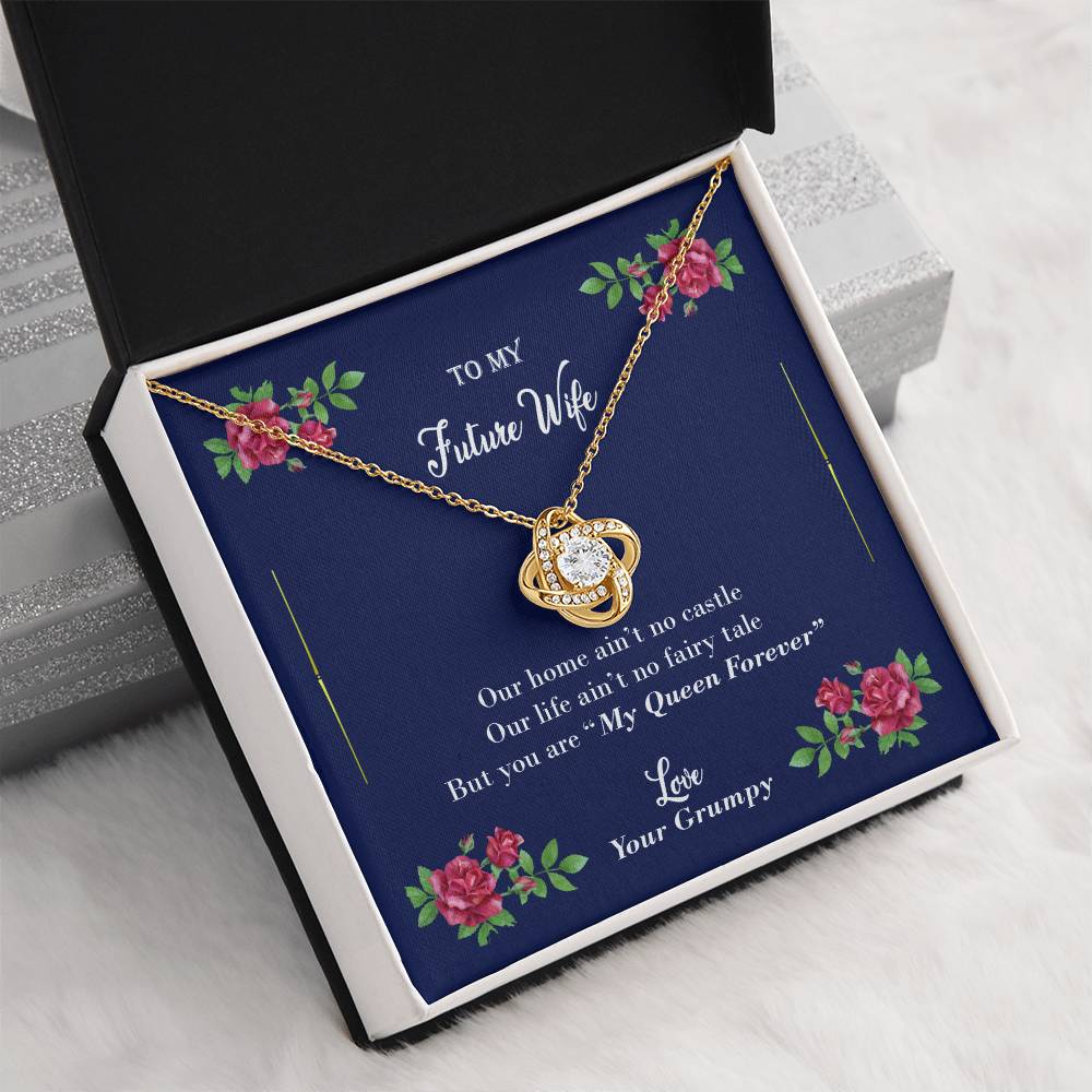 "Future Wife" - Love Knot Necklace -  My Queen Forever -  To My Wife, Girlfriend, Bride