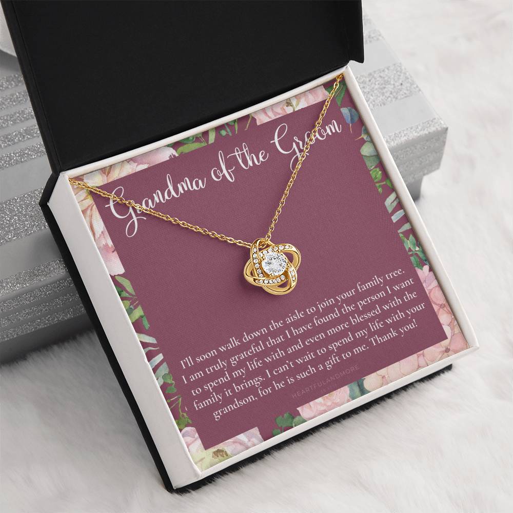 Grandmother of the Groom Gift Necklace, Grandma Wedding Gift, Nana, Bridal Shower, Rehearsal Dinner, Thank You Gift