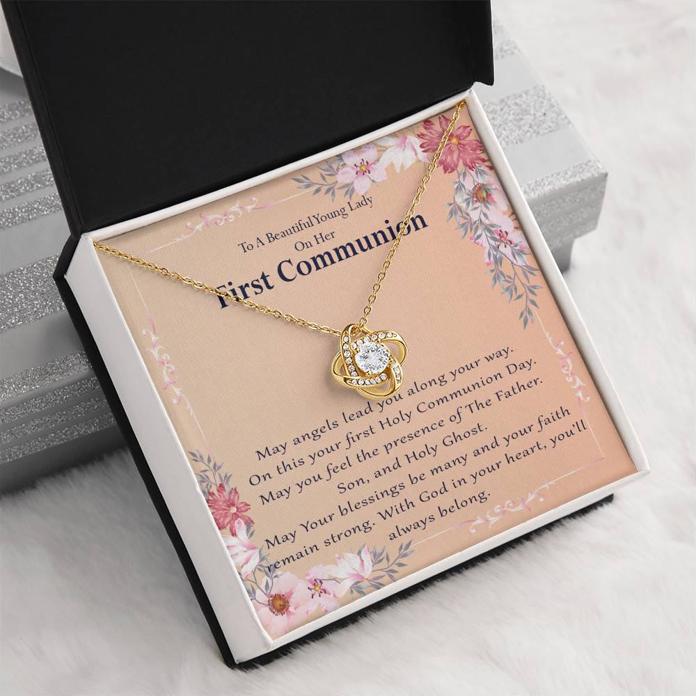 First Communion Necklace, 1st Communion Gift, Gift for Daughter, Niece, Sister