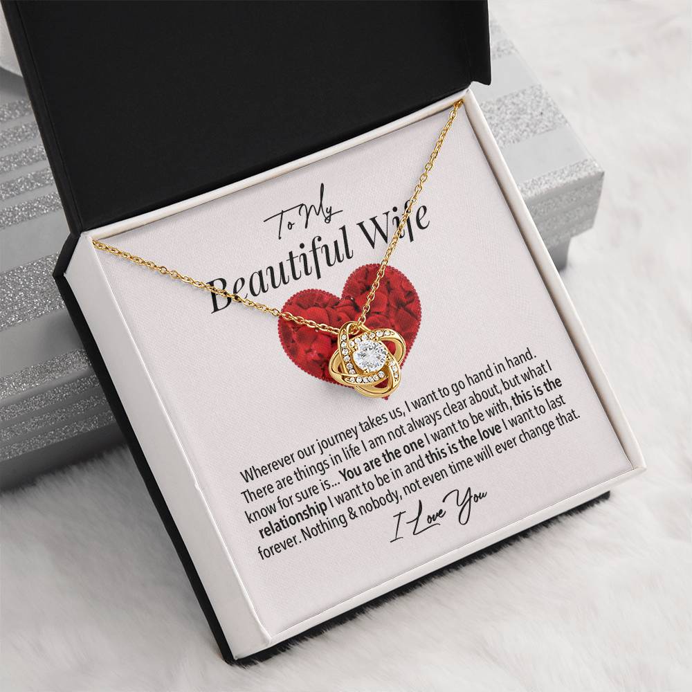Wife Forever Love Necklace - My Dearest Woman on Wedding Day
