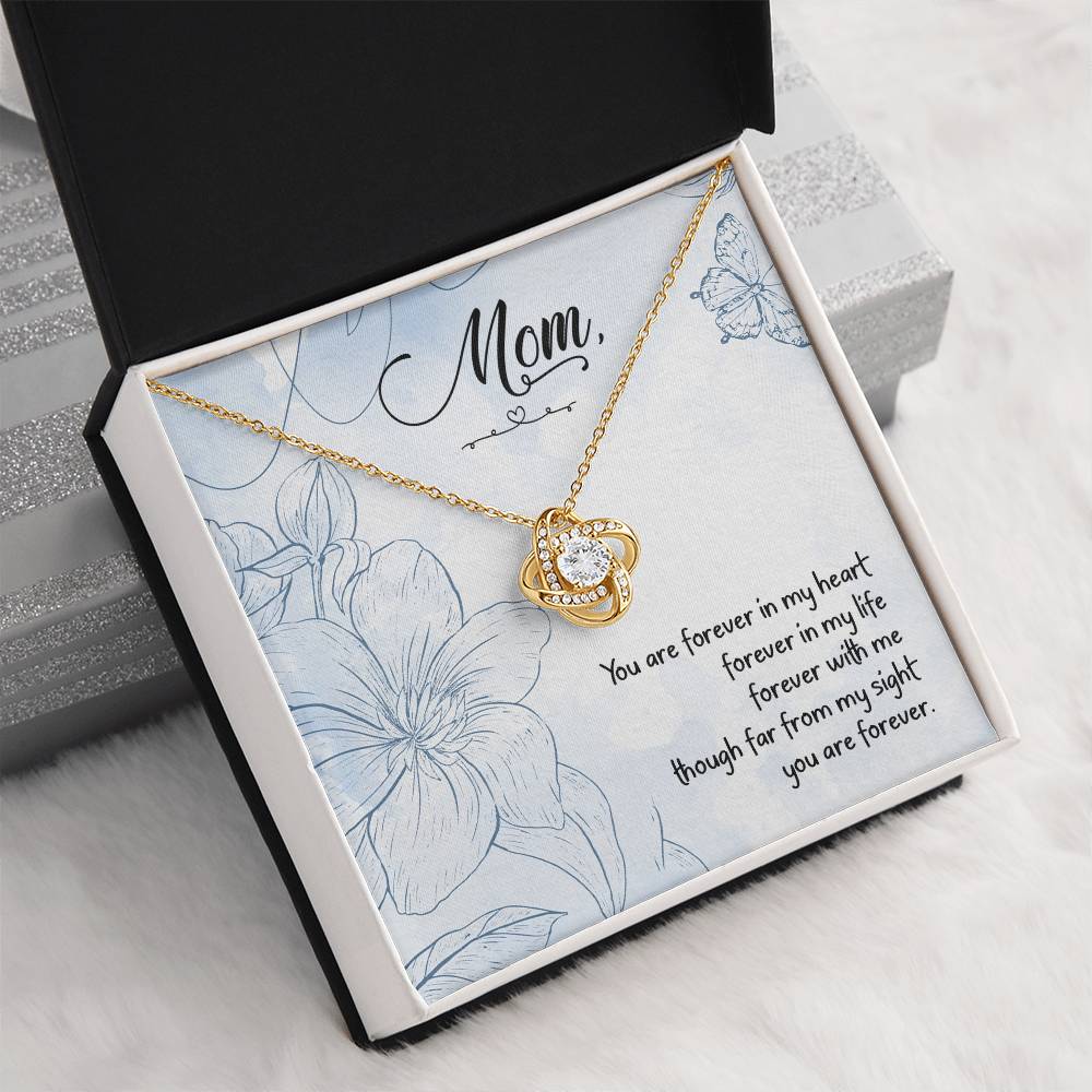 'Mom' Forever Love Knot Necklace Gift Set - To My Wonderful Mother - With Love On Mother’s Day