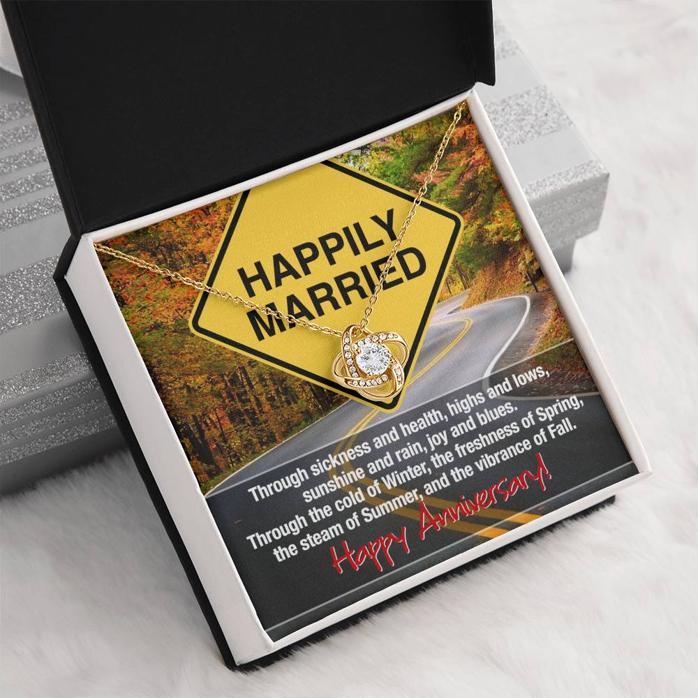 Happily Married Anniversary Necklace