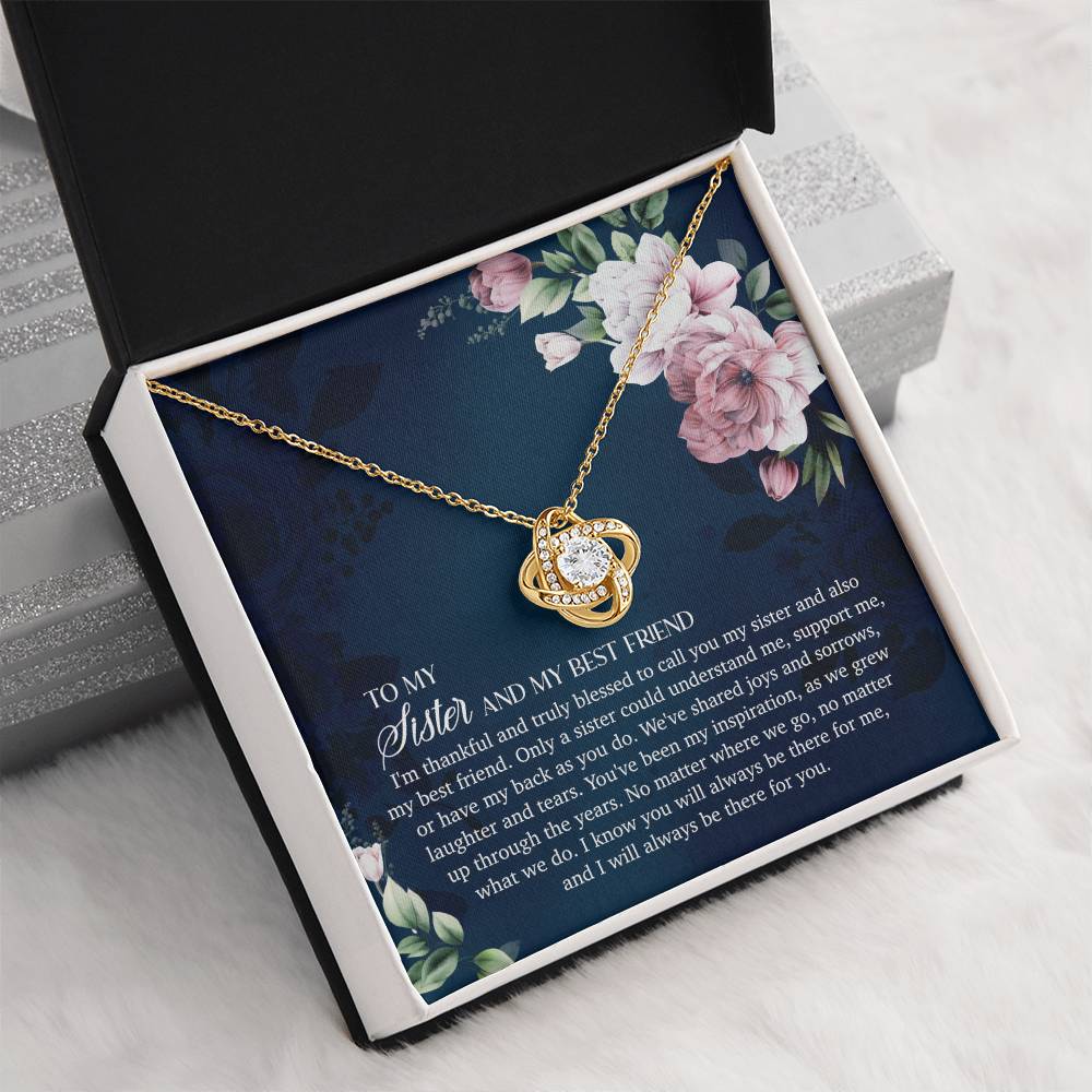 To My Sister and My Best Friend - Love Knot Necklace