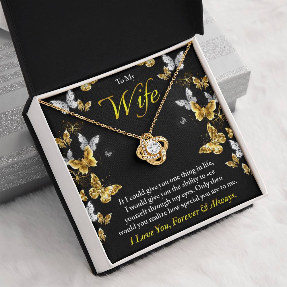 "One Thing" | Love Knot Necklace - To My Beautiful Wife – On Valentine’s Day