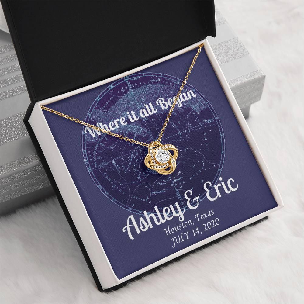 Anniversary Stars Lover Gift – Where it all began, our love written in the stars - Anniversary