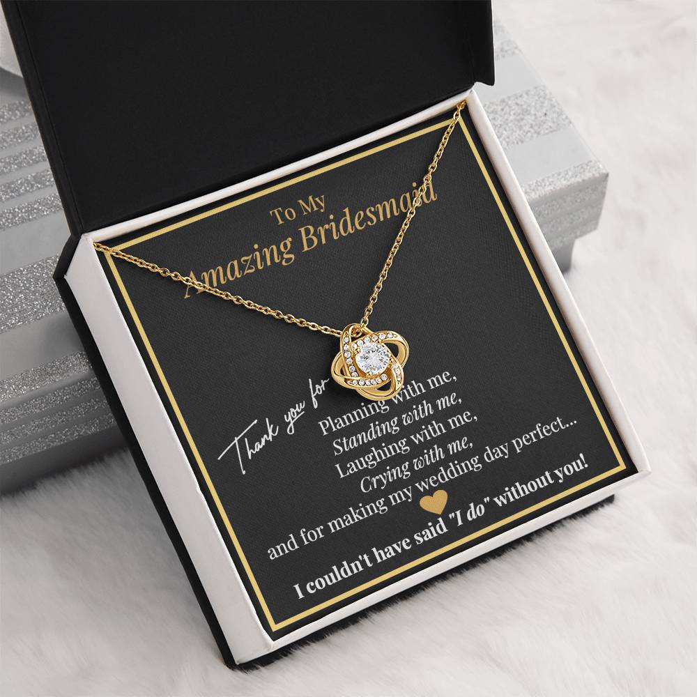 Bridesmaid Thank You Gift Necklace – Thank You for Making My Day Perfect – Wedding Keepsake