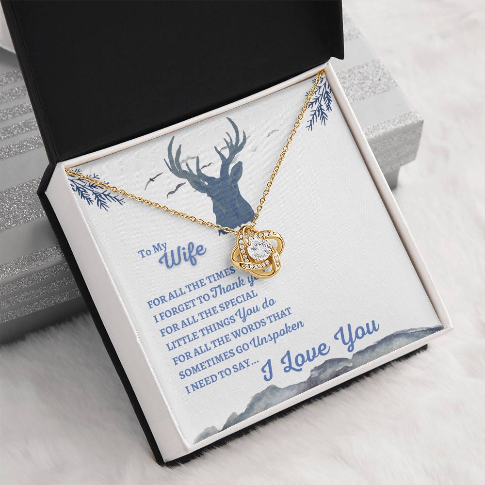 "For All" Love Knot Necklace (Buck & Doe Edition)