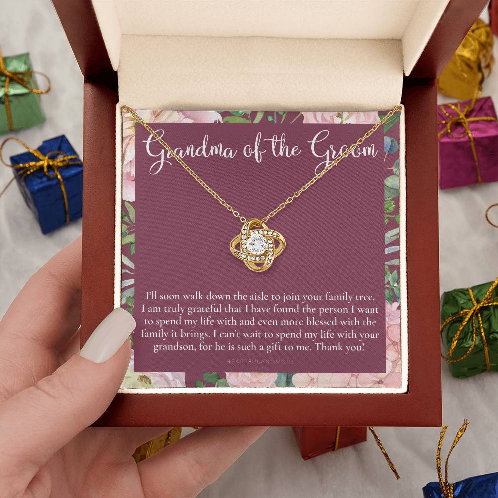 Grandmother of the Groom Gift Necklace, Grandma Wedding Gift, Nana, Bridal Shower, Rehearsal Dinner, Thank You Gift