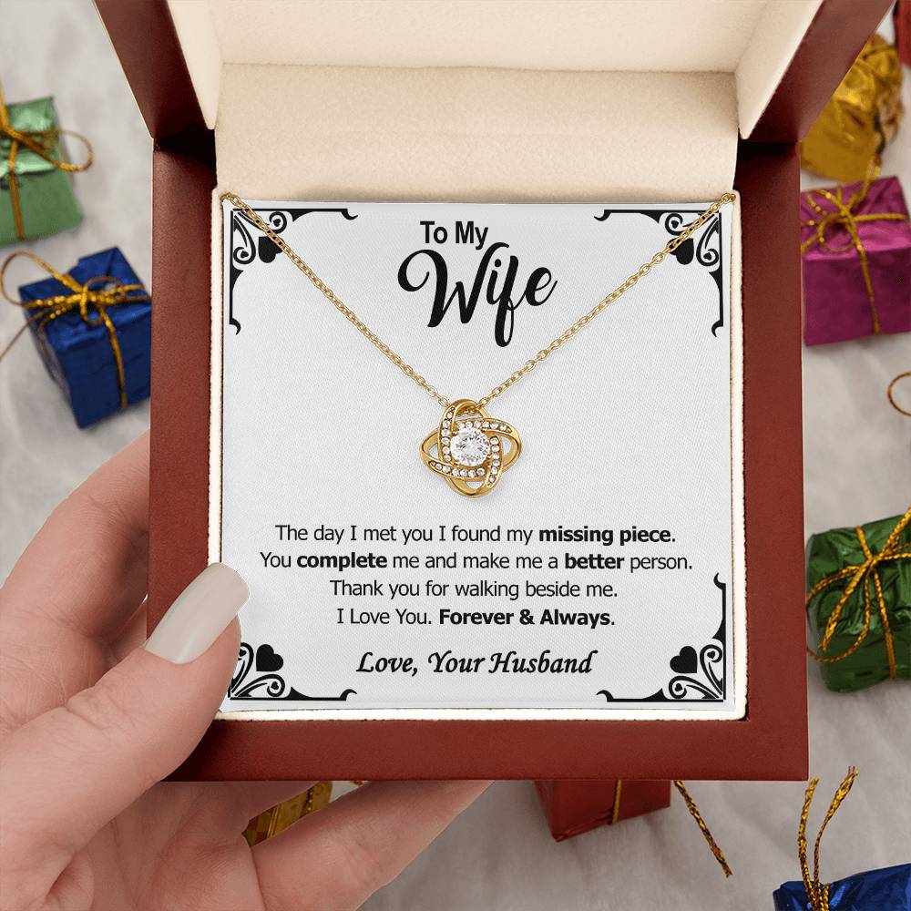 (Almost Gone!) to My Wife - Necklace - My Missing Piece