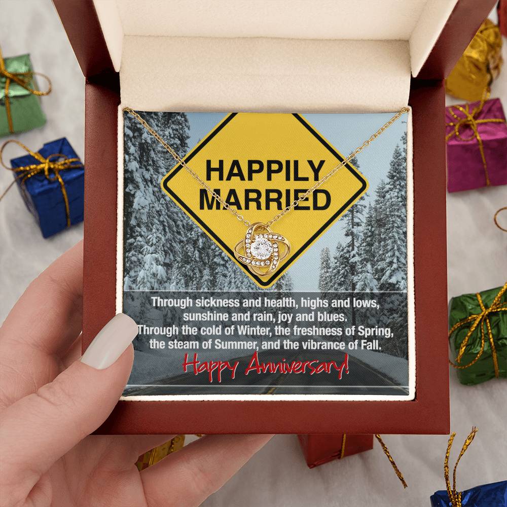 Happily Married Anniversary Necklace