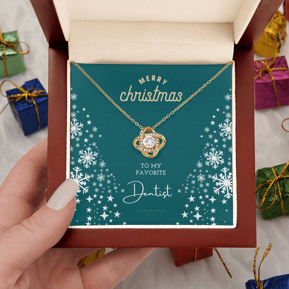 Christmas Gift for Dentist, Necklace Gift for Woman Dentist, To My Favorite Dentist, Merry Christmas, X-Mas Jewelry Gift for Dentist