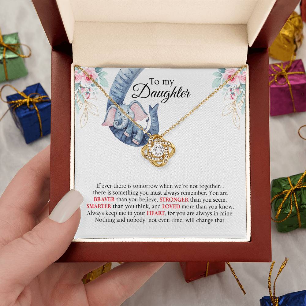 (Almost Gone ) Love Knot Necklace for Daughter -  From Dad to My Daughter – Chase Your Dreams, Happy Graduation