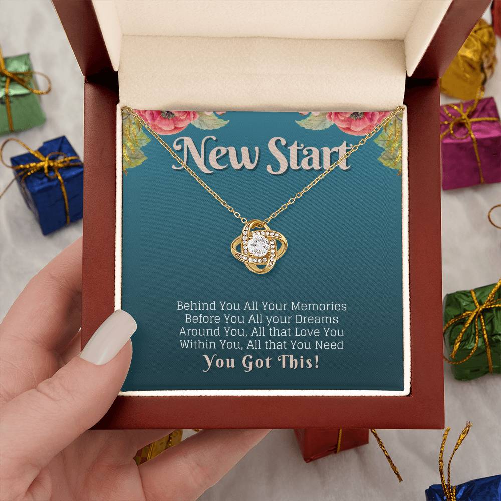 New Start You Got This Strength Knot Neckalce