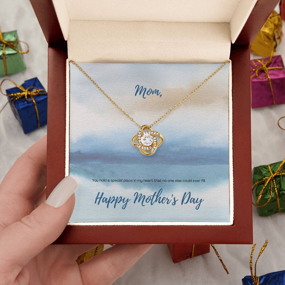 "You Hold a Special Place" - Mother's Day Love Knot Necklace - A Special In My Heart  For Mom