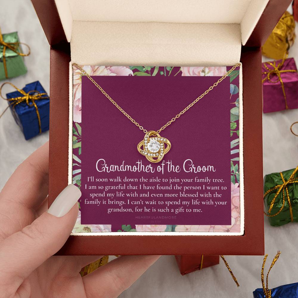Grandmother of the Groom Gift Necklace, Grandma Wedding Gift, Nana, Bridal Shower, Rehearsal Dinner, Thank You Gift