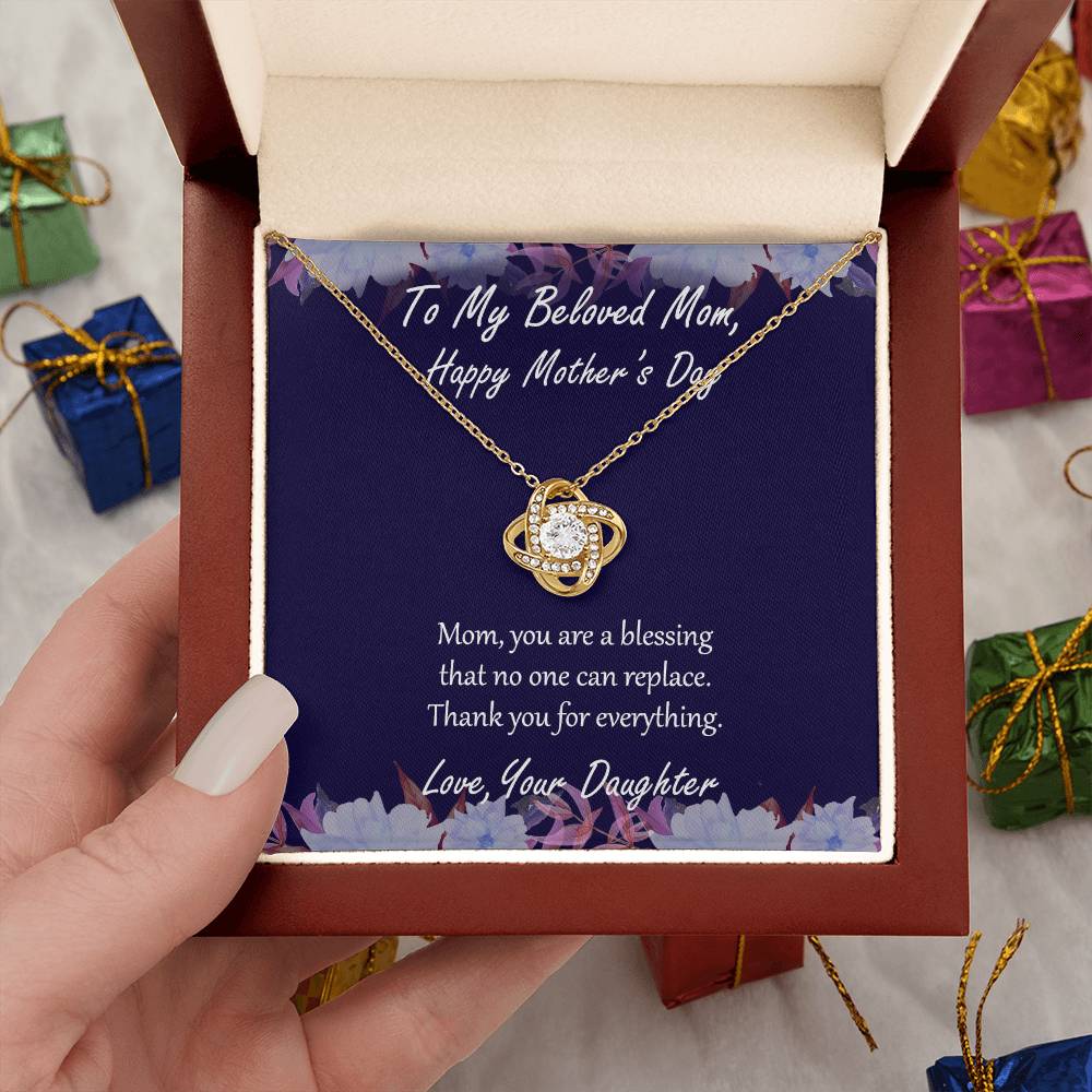 "Blessing" - Mother's Day Necklace -  To My Belong Mom - Happy Mother's Day