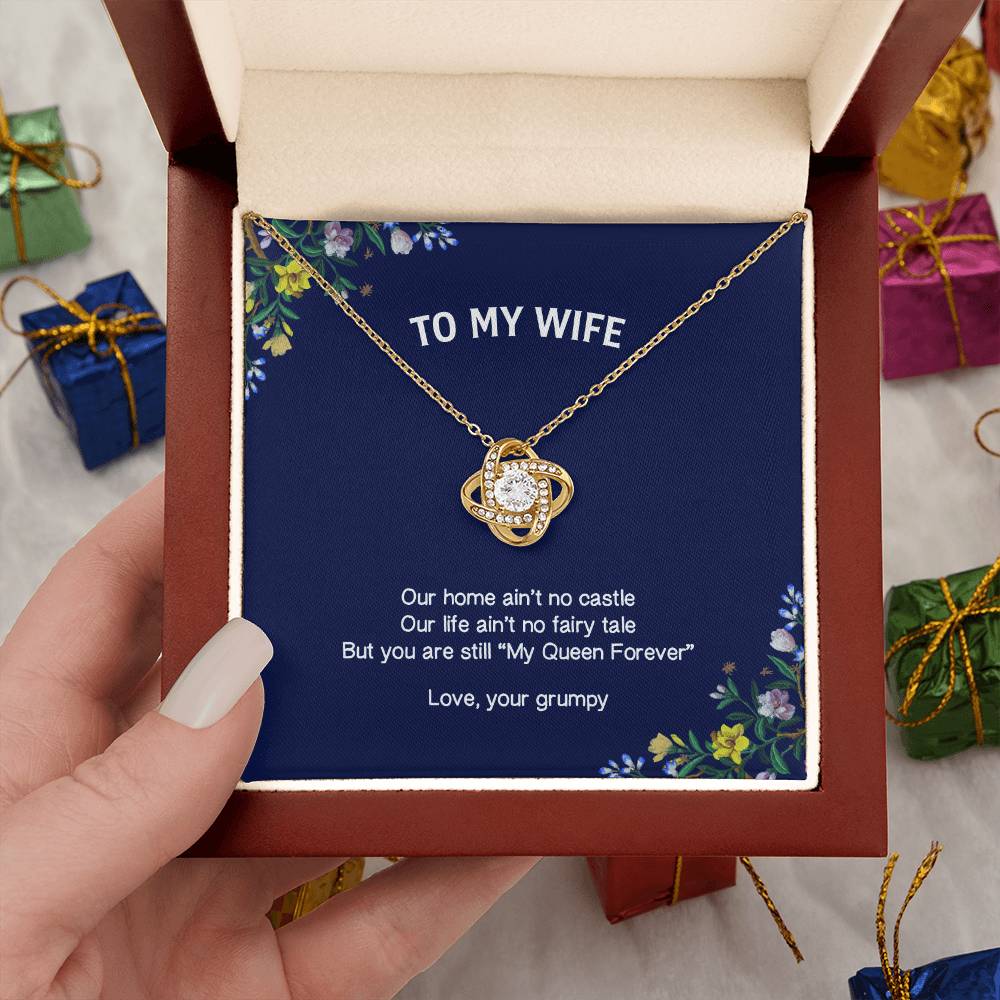 "My Wide" - Love Knot Necklace -  To My Beautiful Wife – Happy Valentine’s Day