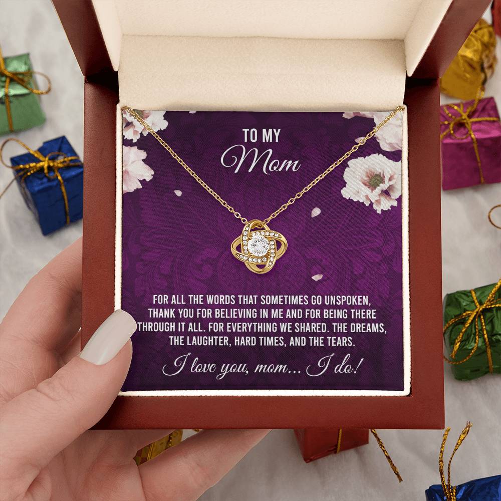 To My Mom - I Love You Necklace