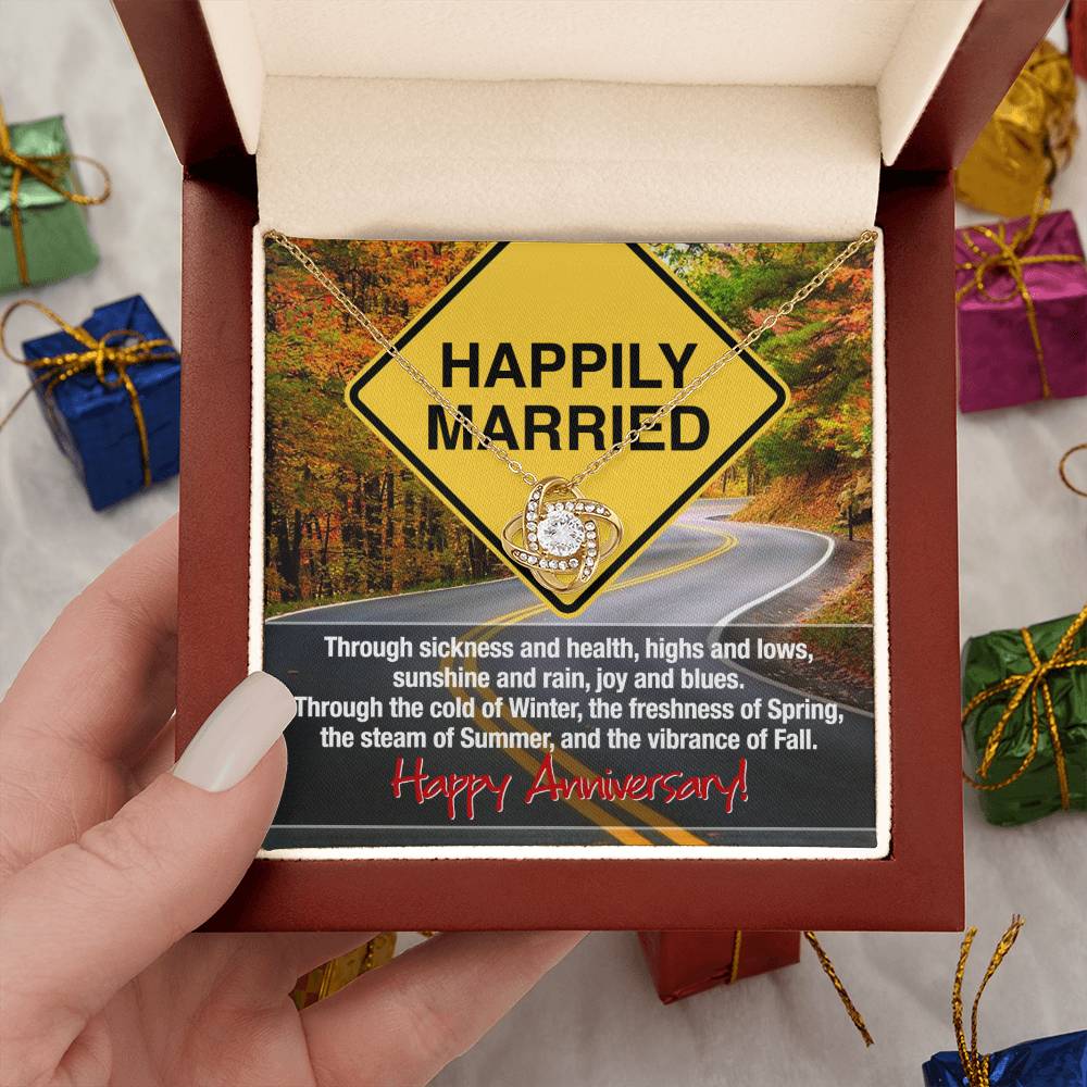 Happily Married Anniversary Necklace