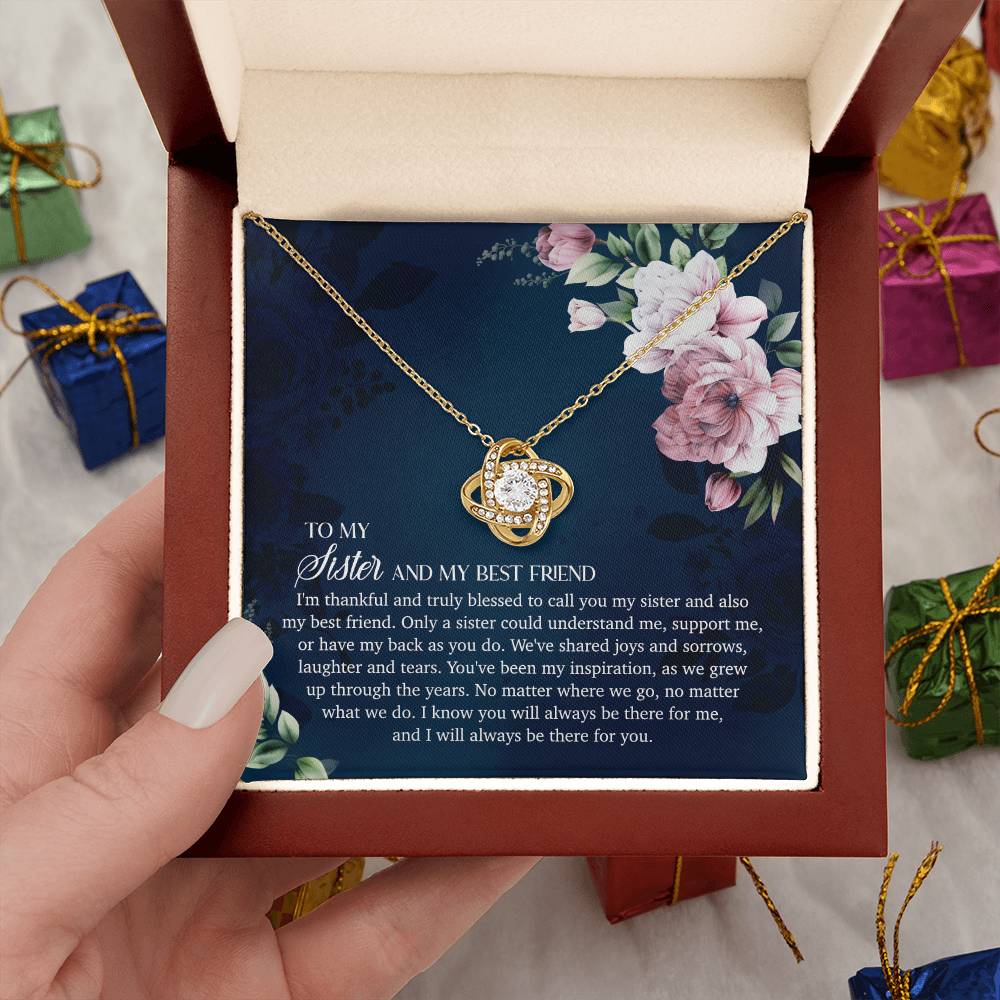 To My Sister and My Best Friend - Love Knot Necklace