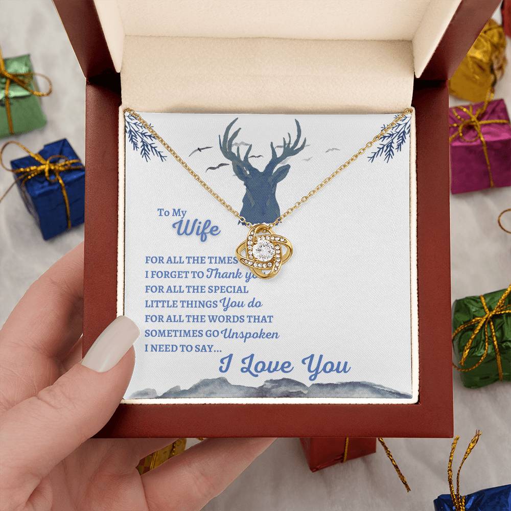 "For All" Love Knot Necklace (Buck & Doe Edition)
