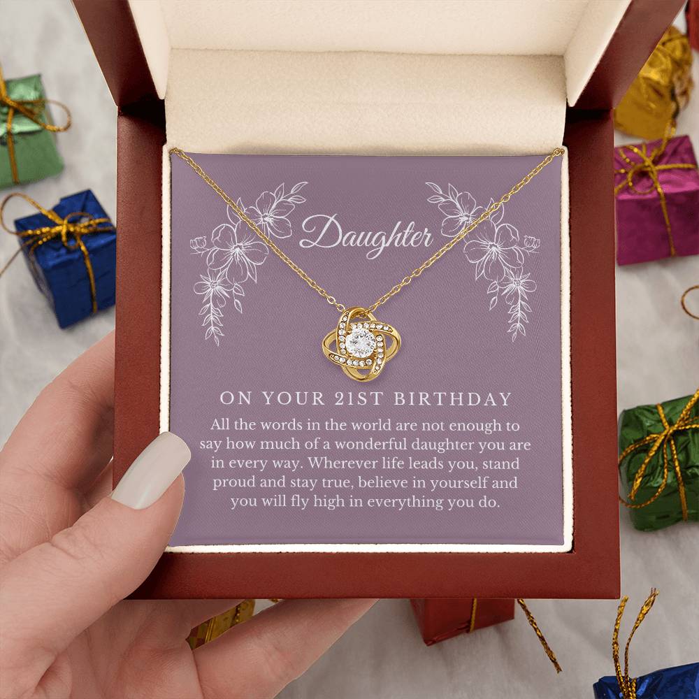 Daughter 21st Birthday Gift | Knot Necklace