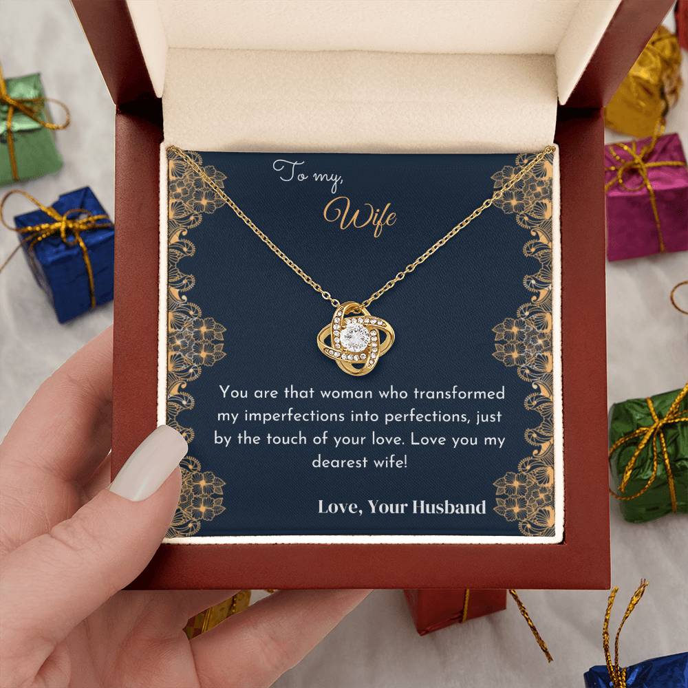 Lovely WIFE Necklace From Your Loving Husband – Transformed by Your Love on Anniversary